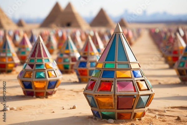 Fototapeta pyramids are surrounded by enigmatic tales and myths, while endless desert and unobstructed sky contribute to an eternal ambiance