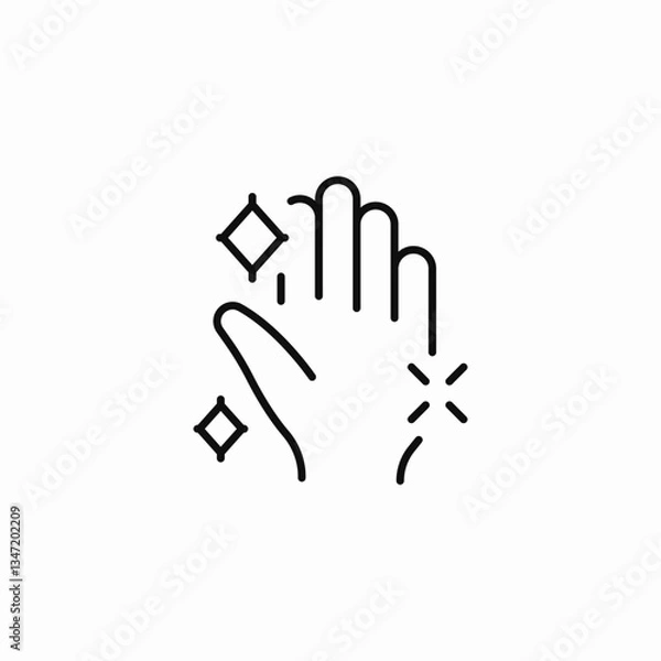 Fototapeta clean hands icon sign vector