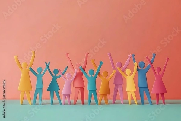 Obraz Diverse Group Celebrating Unity Together