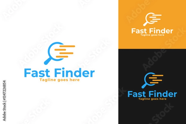 Fototapeta Fast finder logo design template symbol illustration