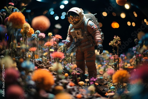 Fototapeta wondrous notion of traversing through vast expanse of space, guided by intricate garden of a map, illuminating our comprehension of world and our position within its grand design