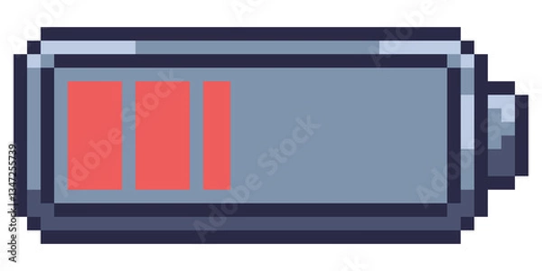 Obraz pixel UI battery charging game