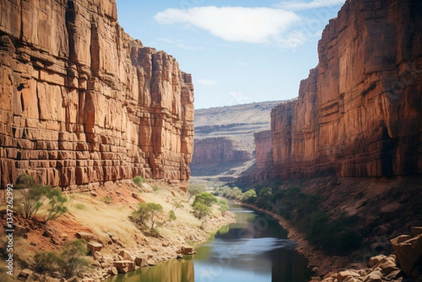 Obraz Australia terrain is a kaleidoscope of breathtaking gorges, cliffs, and rock formations, a testament to nation unparalleled splendor and myriad canyons that grace its land