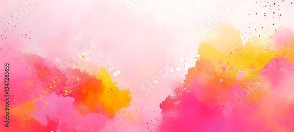 Fototapeta A vibrant online art gallery banner with colorful artwork and space for a name
