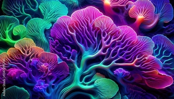 Obraz Neon coral texture background