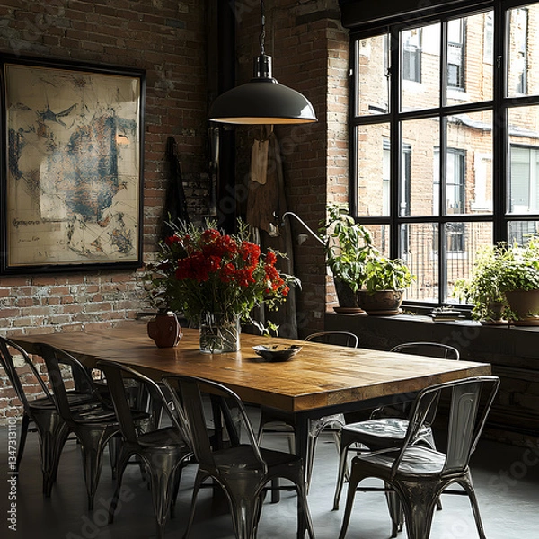 Obraz table and chairs