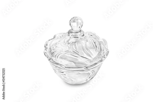 Fototapeta glass bowl isolated on white background