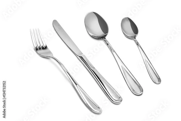 Fototapeta cutlery isolated on white background