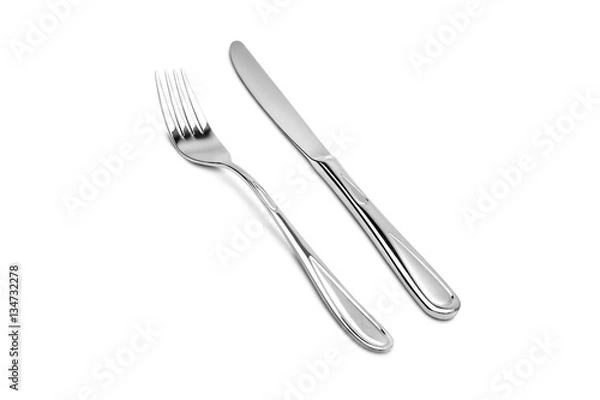 Fototapeta cutlery isolated on white background