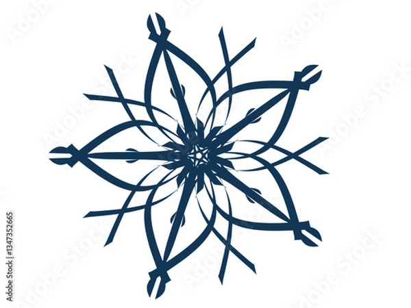 Obraz Pentagon mandala with geometric pattern