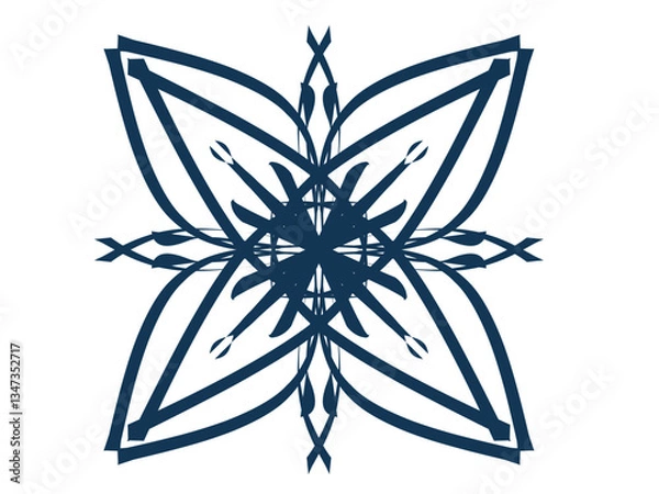 Fototapeta Mandala rectangle with geometric precision