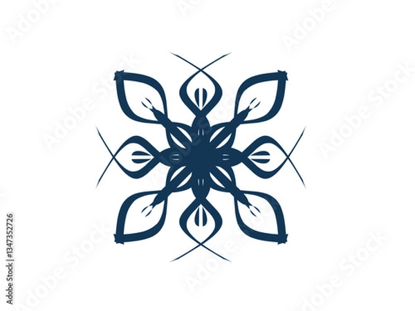 Fototapeta Mandala rectangle with geometric precision