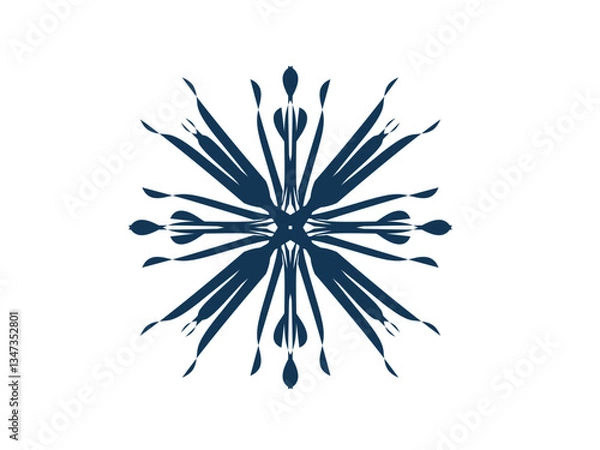 Fototapeta Mandala rectangle with geometric precision