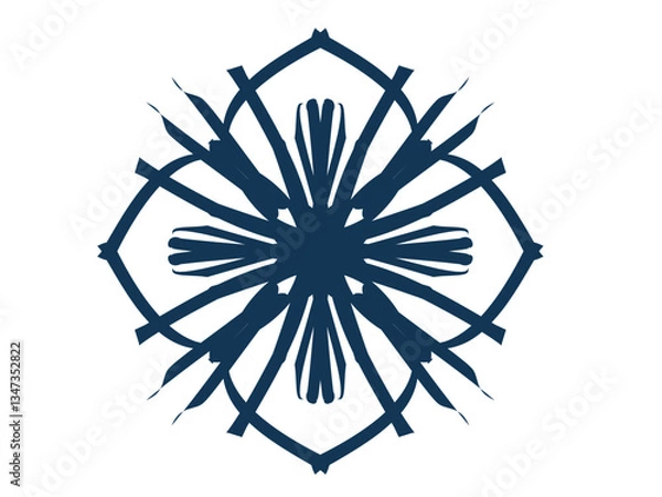 Fototapeta Mandala rectangle with geometric precision