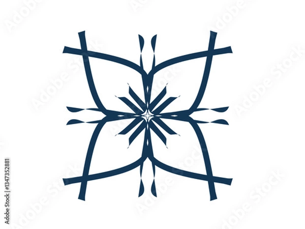 Fototapeta Mandala rectangle with geometric precision