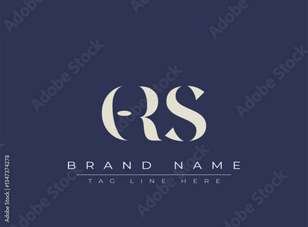 Fototapeta ORS abstract letter logo design. This logo is designed by three abstract letters.