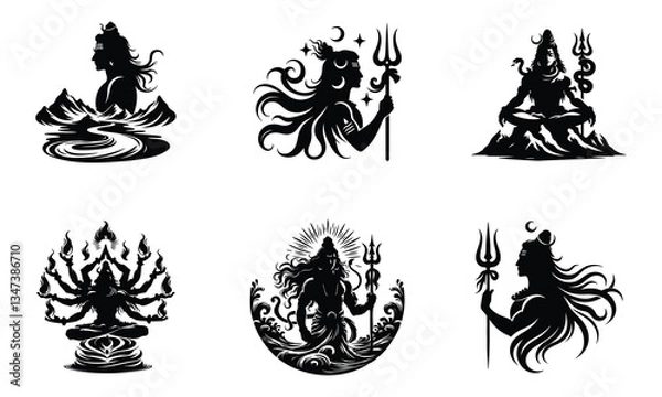 Fototapeta Lord Shiva: The Supreme Yogi and Destroyer of Evil