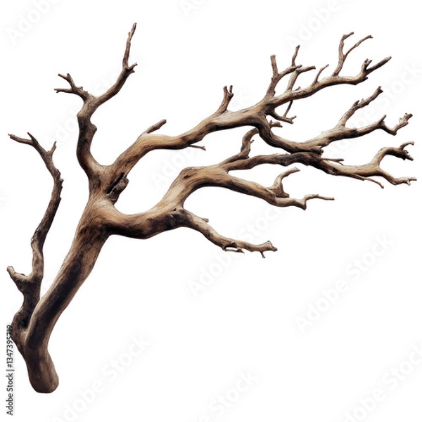 Fototapeta dead tree isolated on white