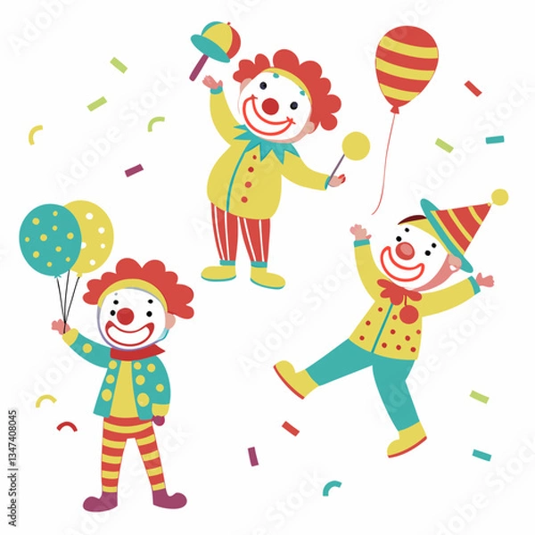 Fototapeta clown with balloons