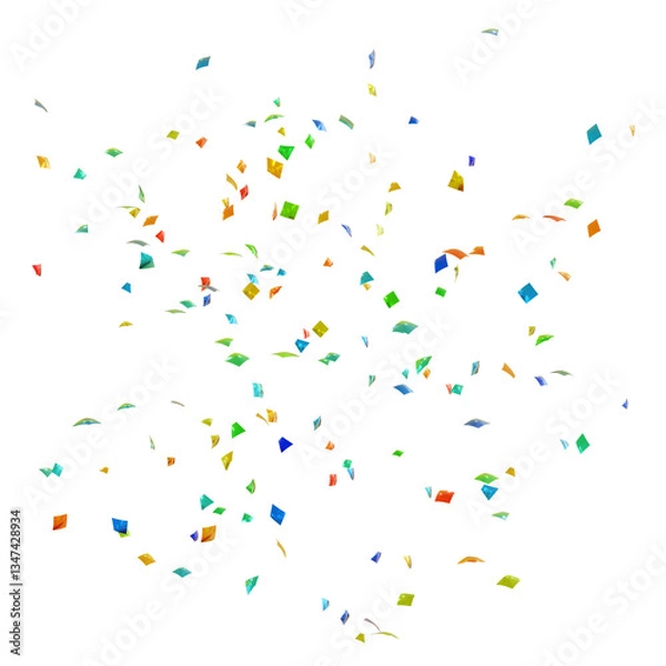 Obraz Colorful celebration particles. 3d rendering.