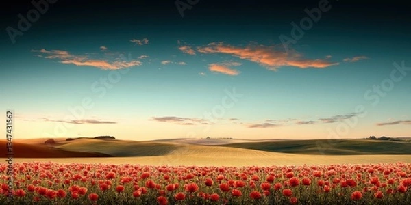 Obraz Spring landscape banner