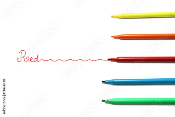 Obraz colored pencils ans pens