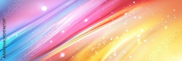 Obraz Background composition of intricate, curving lines and patterns. Color palette consists of soft pastels and vibrant hues, forming a dynamic flow. Lines like organic shapes, possibly floral or 