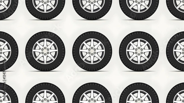 Obraz Tires pattern background for vehicles-themed backgrounds, posters, and banner design