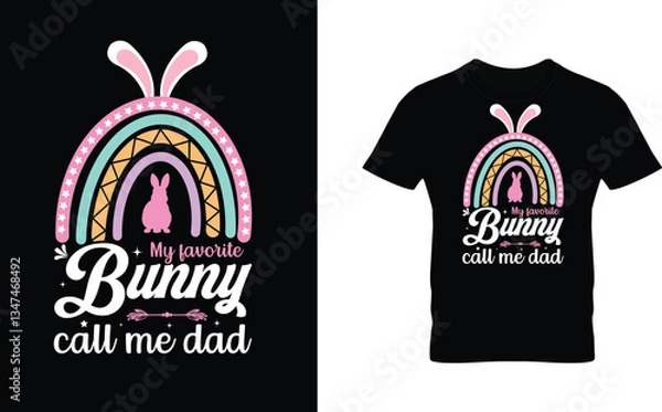 Obraz Colorful Easter Bunny and Rainbow Graphics Set – Fun and Playful Designs for Easter Projects easter t shirt design