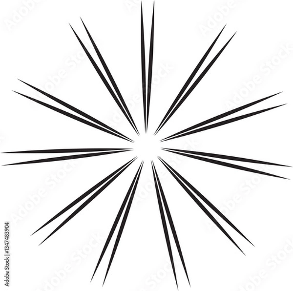 Fototapeta Black fireworks with smooth lines