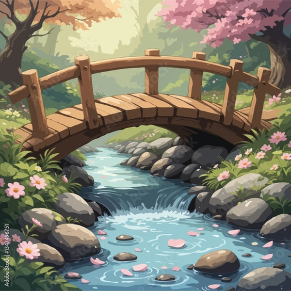 Obraz Enchanted Forest Bridge