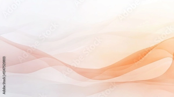 Fototapeta Abstract light orange and white wavy background design. Background design template. Design for prints, poster, cover, wall arts and home decoration