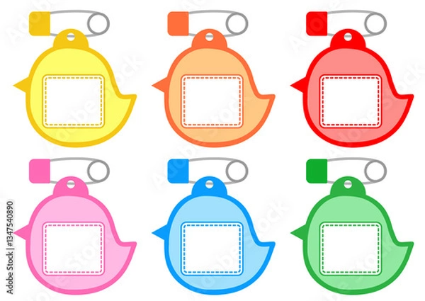 Fototapeta ネームプレート■ひよこの形のネームプレートセット