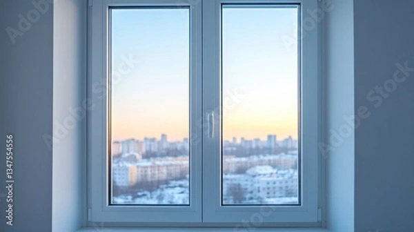 Fototapeta Cityscape View from a Window