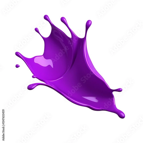 Obraz Majestic purple splash, exuding creativity and elegance—perfect for luxury branding, artistic compositions, and digital designs.