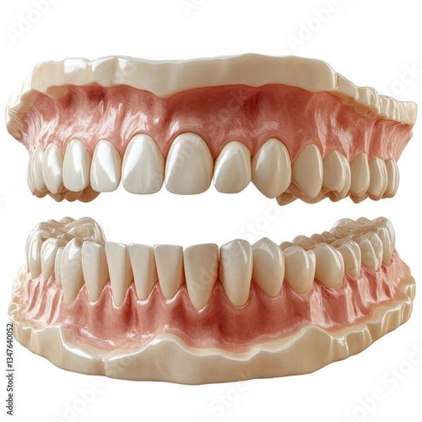 Obraz Dental model of human teeth isolated on white or transparent background.
