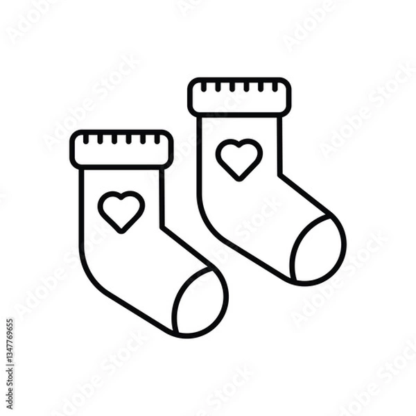 Fototapeta Socks vector icon