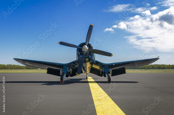 Obraz Chance Vought F4U Corsair on static display, front view from bel
