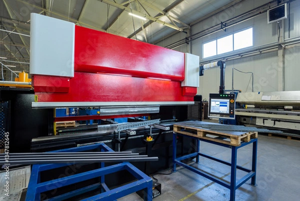 Obraz metal bending machine, industrial metal processing, general view