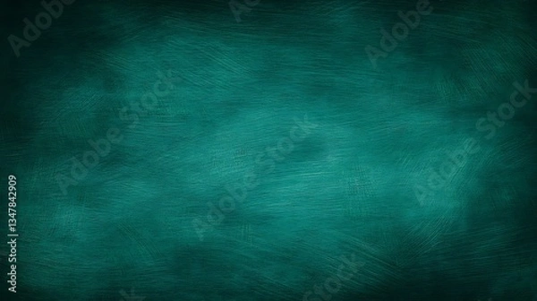 Fototapeta An abstract teal textured background showing brushstroke style art
