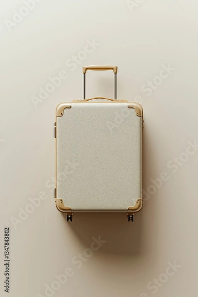 Obraz suitcase on minimalistic background