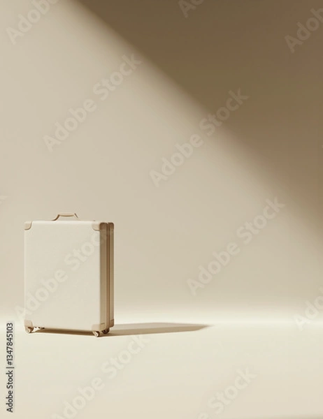 Fototapeta suitcase on minimalistic background