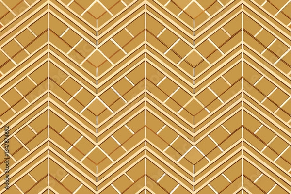 Fototapeta Elegant geometric pattern background of thin golden chevron lines creating a luxurious, seamless texture for high end design projects