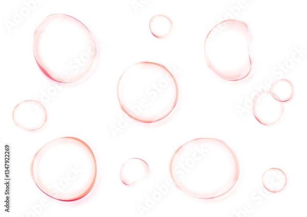 Obraz 背景透過のオレンジピンク水滴