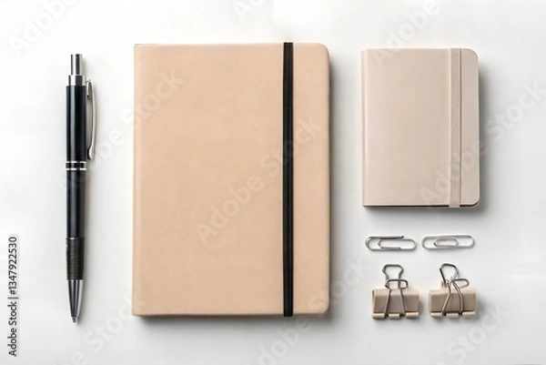 Fototapeta Minimalist Stationery Flat Lay