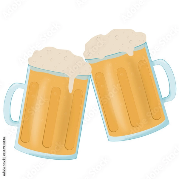 Obraz Biergläser - anstoßen - feiern