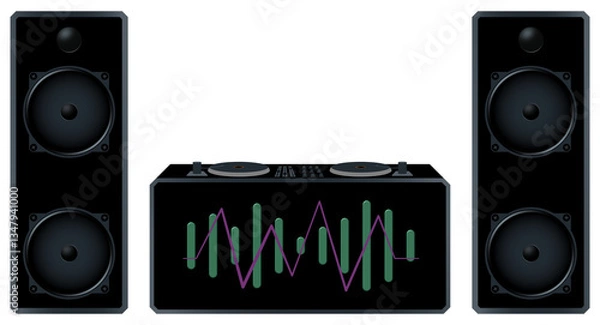 Obraz DJ -Pult - Musik