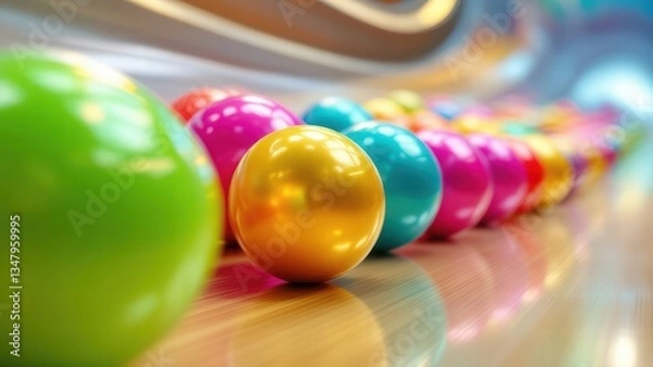 Fototapeta Color Pop: A Close-Up of Vibrant Play Balls