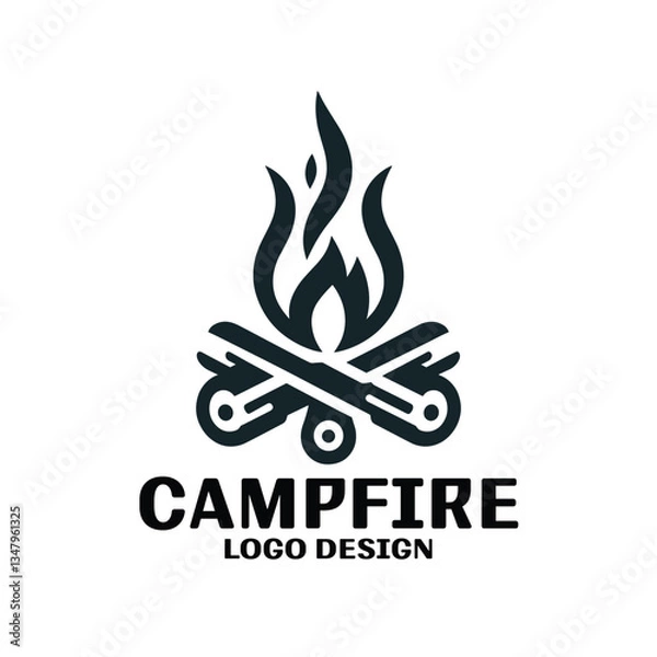 Obraz  Campfire Vector Logo Design