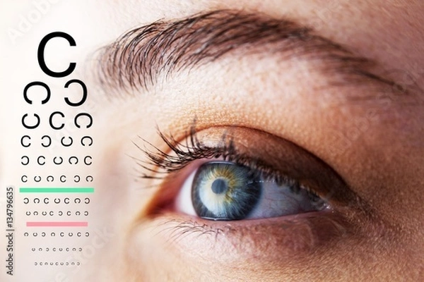 Obraz Composite image of eye test